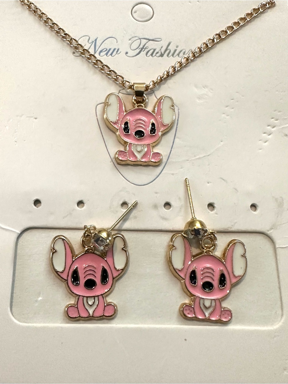 Lilo & Stitch Necklace & Earrings Jewelry Set